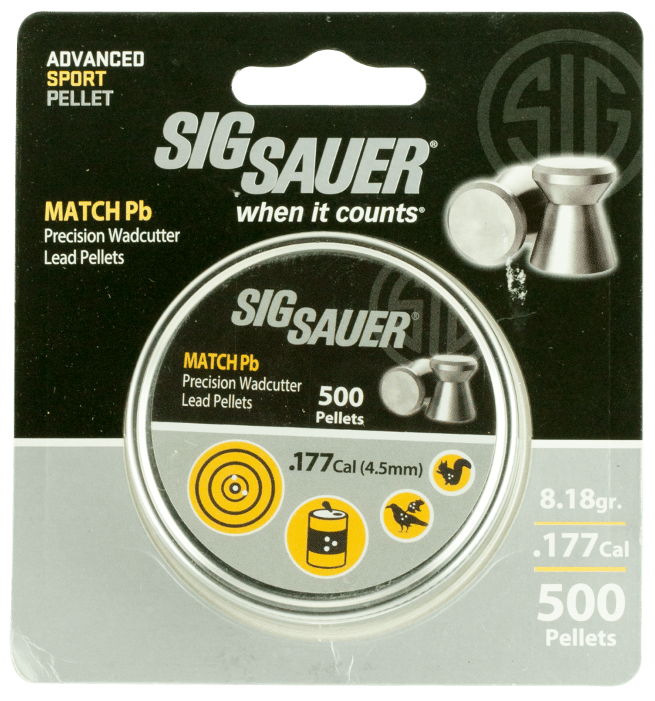 Sig Sauer Match 177 Airgun Pellet Lead Flat Nose AIR AMMO MATCH PB