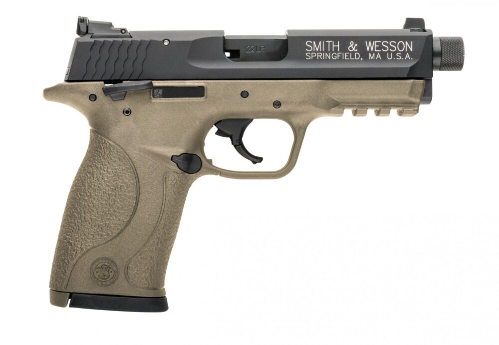 Smith & Wesson M&P22 Compact 22LR Pistol with Threaded Barrel Pistol FDE