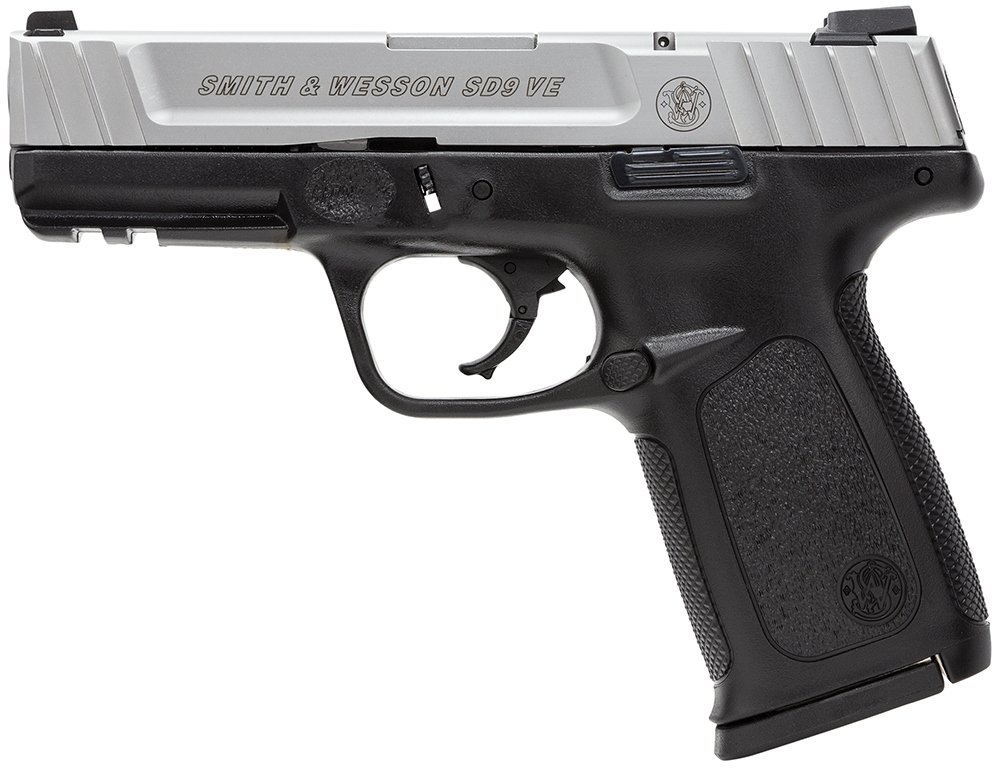 Smith & Wesson SD9VE 9mm Pistol, Black with Stainless Slide (223900)