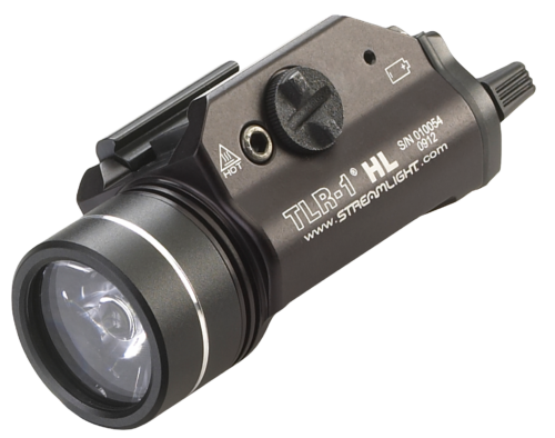 Streamlight TLR-1 HL Weapon Light, 1,000 Lumens, Black Anodized (69260)