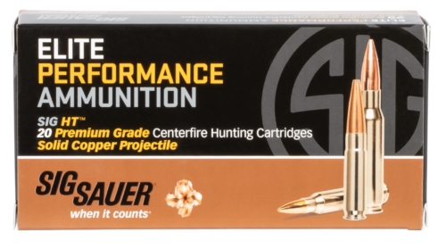 Sig Sauer Ammunition, Elite Copper Hunting 308 Win, 150 gr, Jacketed Hollow Point (JHP), 20rd. Box (E308H120)