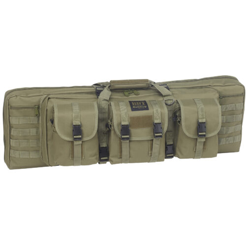 Bulldog BDT Tactical, Double Rifle Case, 43 in., Soft Sided Case, Green (BDT60-43G)