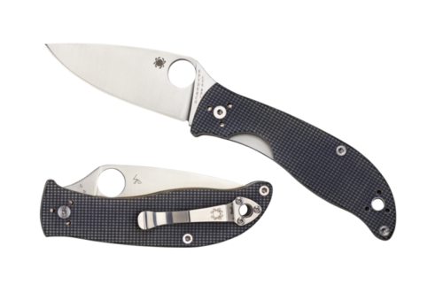 Spyderco Polestar Folding Knife, G-10 Grey Handles, Satin Plain Blade (C220GPGY)