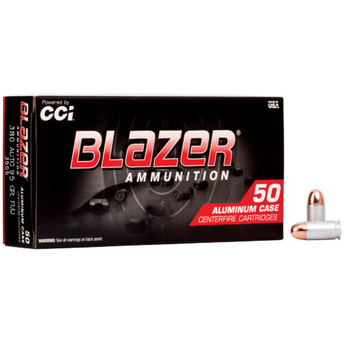 Blazer Ammunition 380ACP, 95Gr., Aluminum Case, 50Rd. Box (3505)
