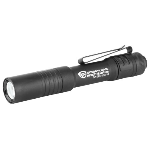 Streamlight Microstream USB Flashlight, 250 Lumens, Rechargeable Lithium, Black