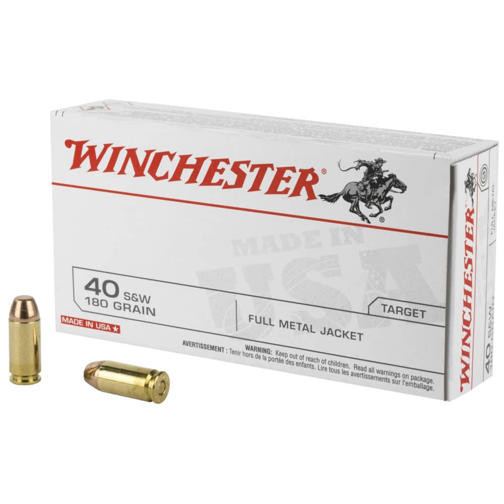 Winchester 40S&W,180 Grain, FMJ Ammunition (Q4238)
