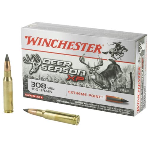 Winchester, Deer Season, 308 Win, 150 Grain, Extreme Point Polymer Tip Ammunition (X308DS)