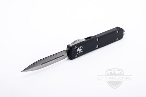 Microtech Ultratech Satin Handle, Full Serrated Blade