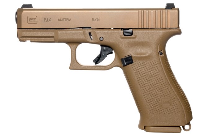 Glock G19X 9mm Pistol, Coyote Tan (PX1950702)-Blue Label Program