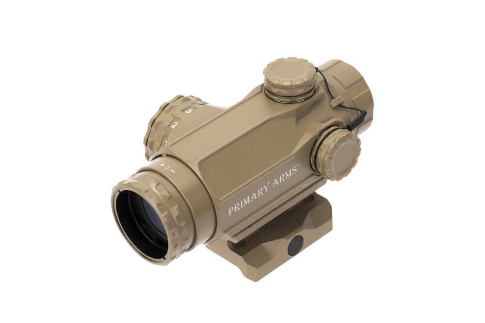 thumbnail image 2 of Primary Arms, SLx 1X MicroPrism Scope, ACSS Cyclops Gen 2 Red Illuminated Reticle, MOA, Flat Dark Earth 2 of 13