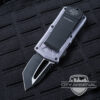 Microtech Exocet T/E, Standard Black Blade, Gray Handle - Image 3