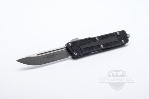 Microtech Scarab II S/E O.T.F. Auto Knife Standard Stonewash Blade Black Handle