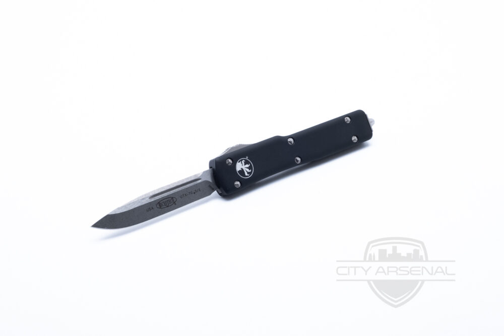 Microtech U.T.X-70 T/E Black Handle Stonewash Standard Blade