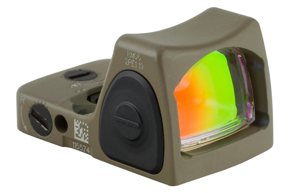 Trijicon RMR Sight Adjustable LED Optic, Type 2, Adjustable, 3.25 MOA, FDE