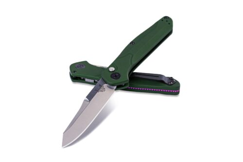 Benchmade Osborne, Automatic Folding Knife, Tanto Blade, Green Handle (9400)