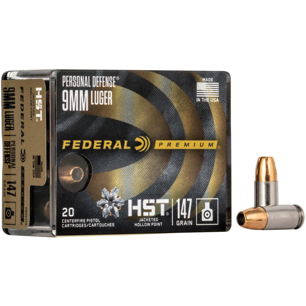 Federal Premium Ammunition, 9mm, 147 Gr., JHP, 20Rd. Box (P9HST2S)