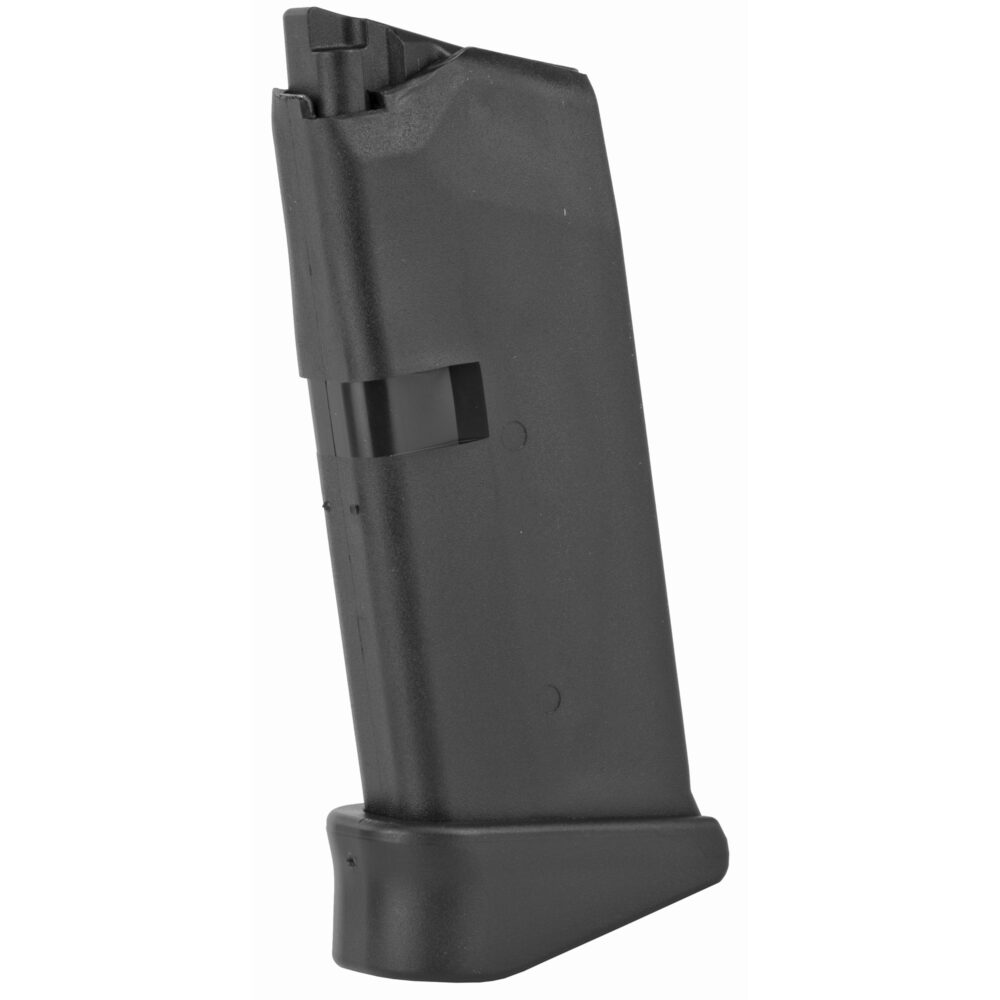 Glock OEM Magazine, 9mm, 6Rd., Fits GLOCK 43, Grip Extension, Black (MF08855)