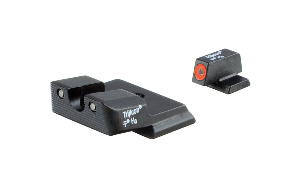 Trijicon HD Tritium Night Sights for Glock 42 and 43, Orange Outline/Green Lamps
