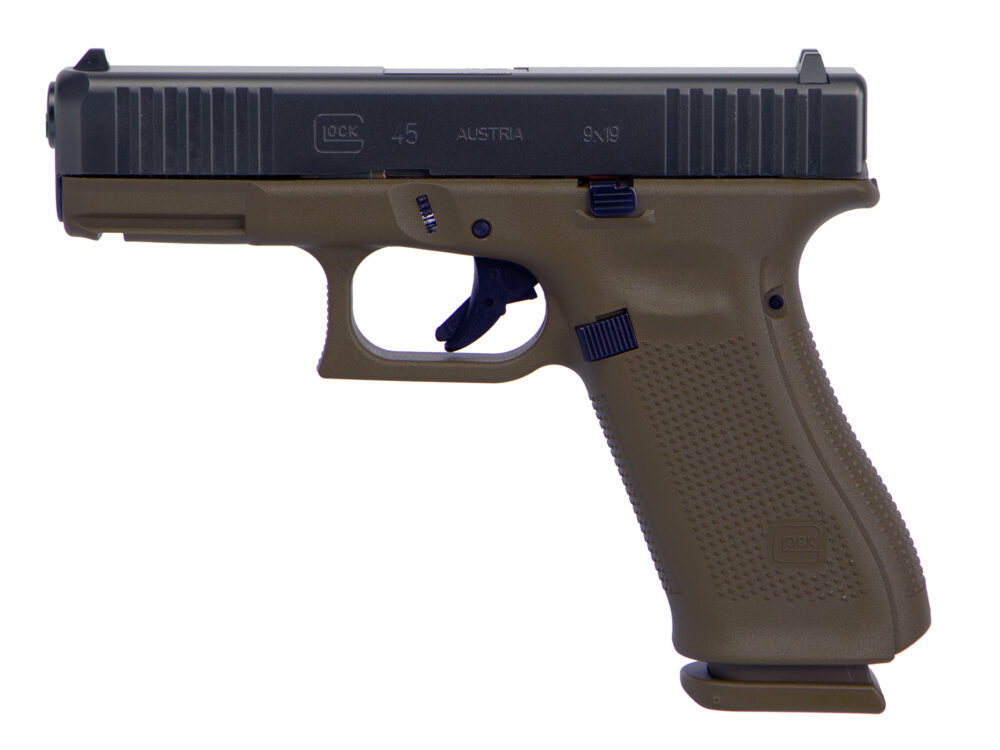 Glock G45 Gen5 9mm Pistol, FDE (PA455S203DE)