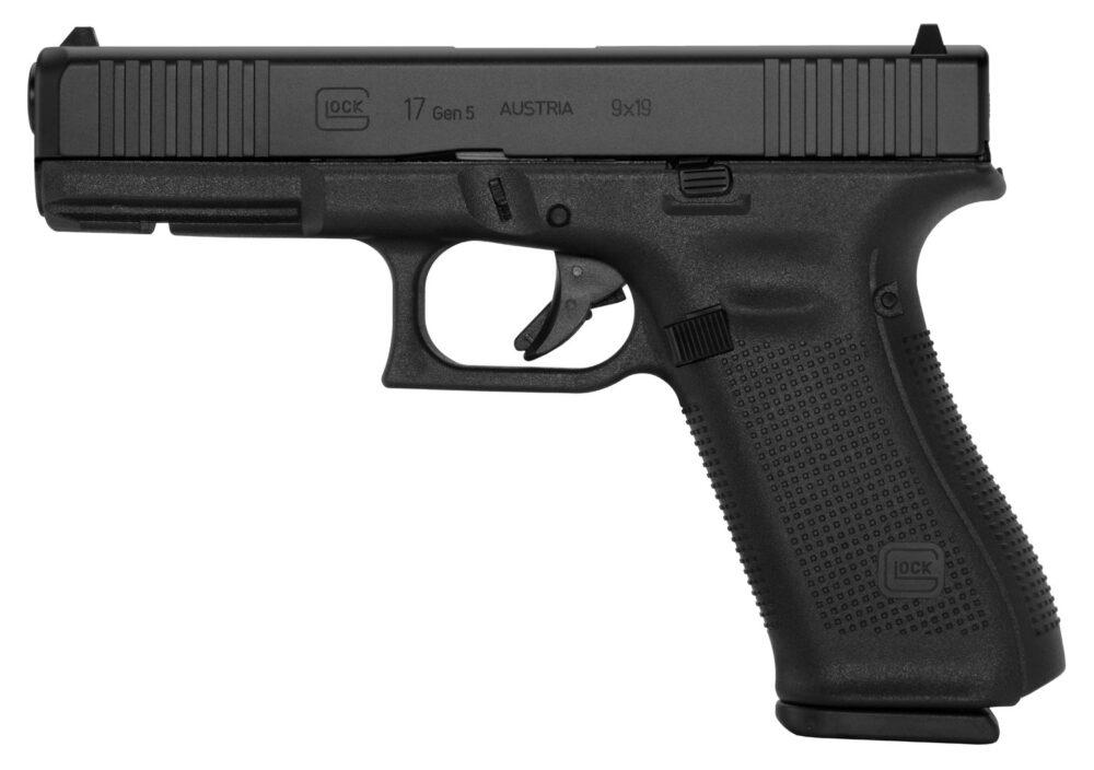 Glock G17 Gen5 9mm Pistol with Front Serrations, Black