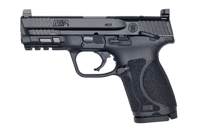 Smith & Wesson M&P9 M2.0 Compact, 9mm Pistol, Optic Ready with Thumb Safety, Black (13144)
