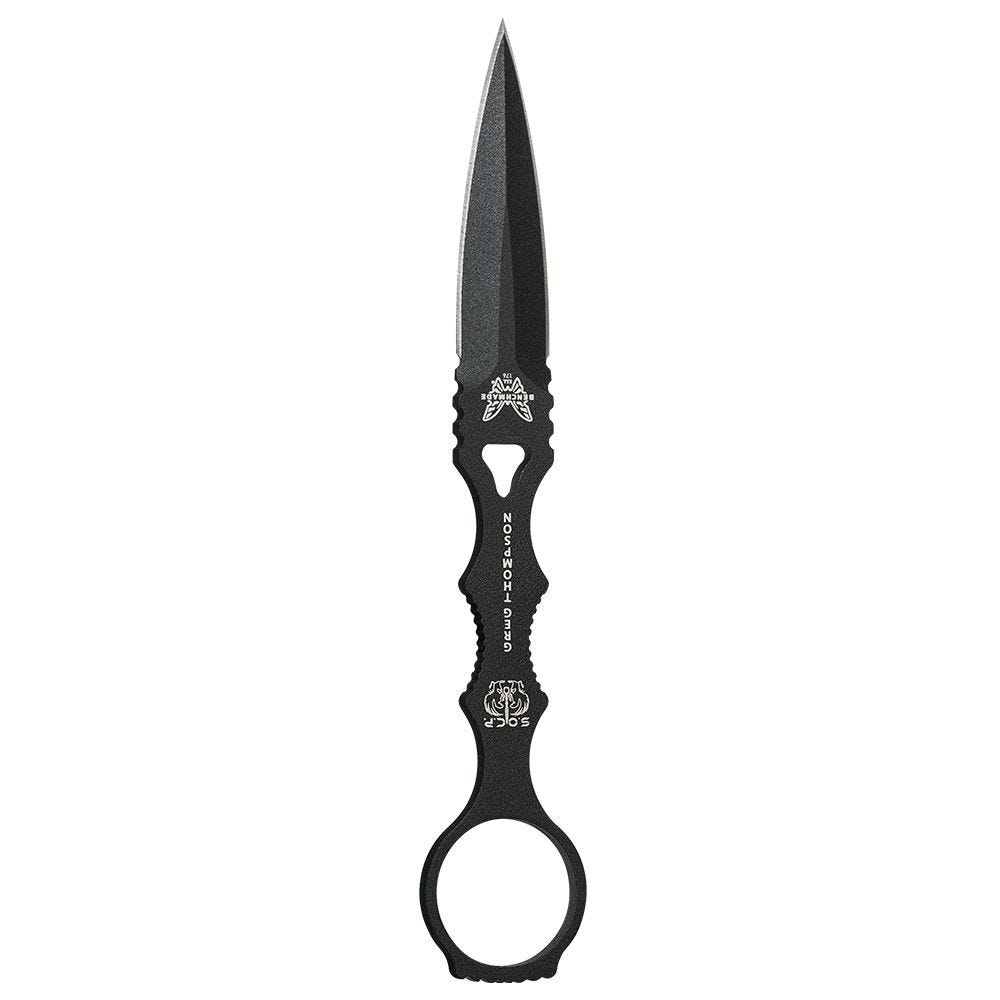 Benchmade SOCP Skeletonized Dagger, Plain Edge, Black Blade with Sheath (176BK)