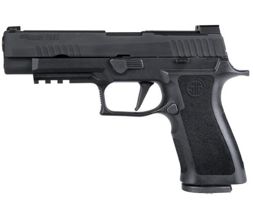 Sig Sauer P320 XFULL 9mm Pistol, XSeries Flat Trigger, Optics Ready w/R2 Base Plate, Black (320XF-9-BXR3-R2)