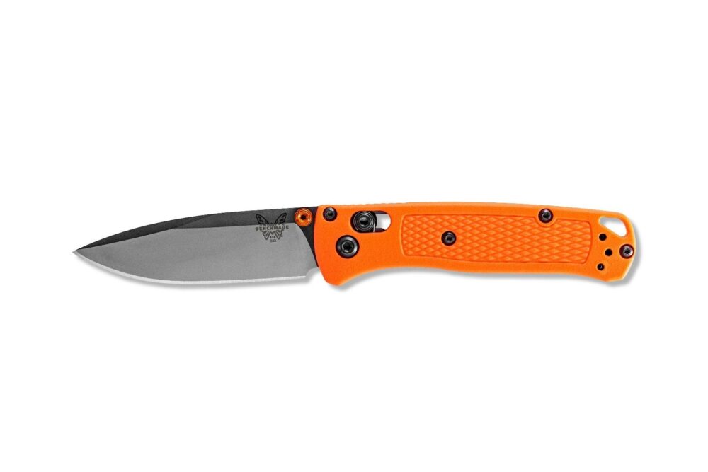 Benchmade 533 Mini Bugout Orange Handle Satin Blade