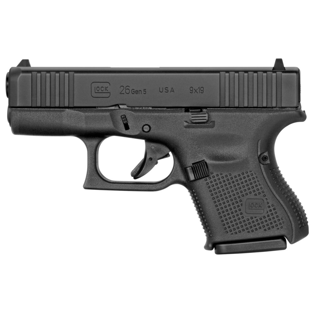 Glock G26, Gen5 FS, Sub-Compact 9mm Pistol, Black (UA265S201)