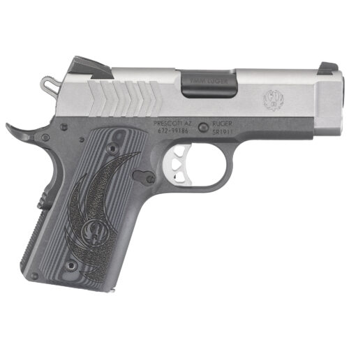Ruger SR1911, Officer Size 9mm 1911 Pistol, Tungsten Gray (6758)