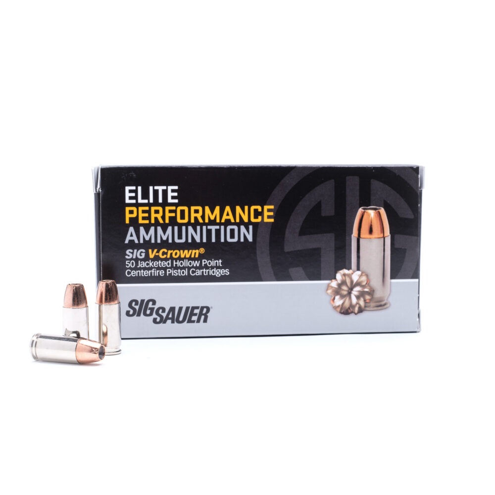 Sig Sauer, Elite Performance V-Crown, 9MM, 147 Grain, Jacketed Hollow Point