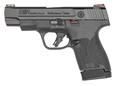 Smith & Wesson M&P9 Shield Plus Performance Center 9mm Pistol, Fiber Optic Sights, Black (13252)