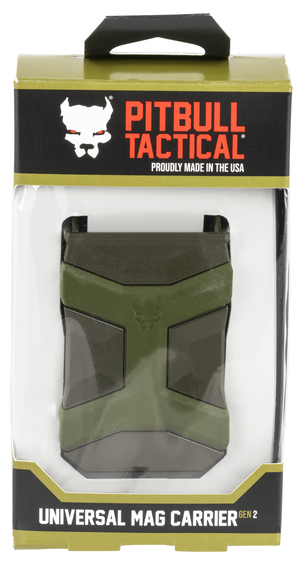 Pitbull Tactical Universal Mag Carrier, IWB/OWB, Multi-Caliber, ODG Polymer