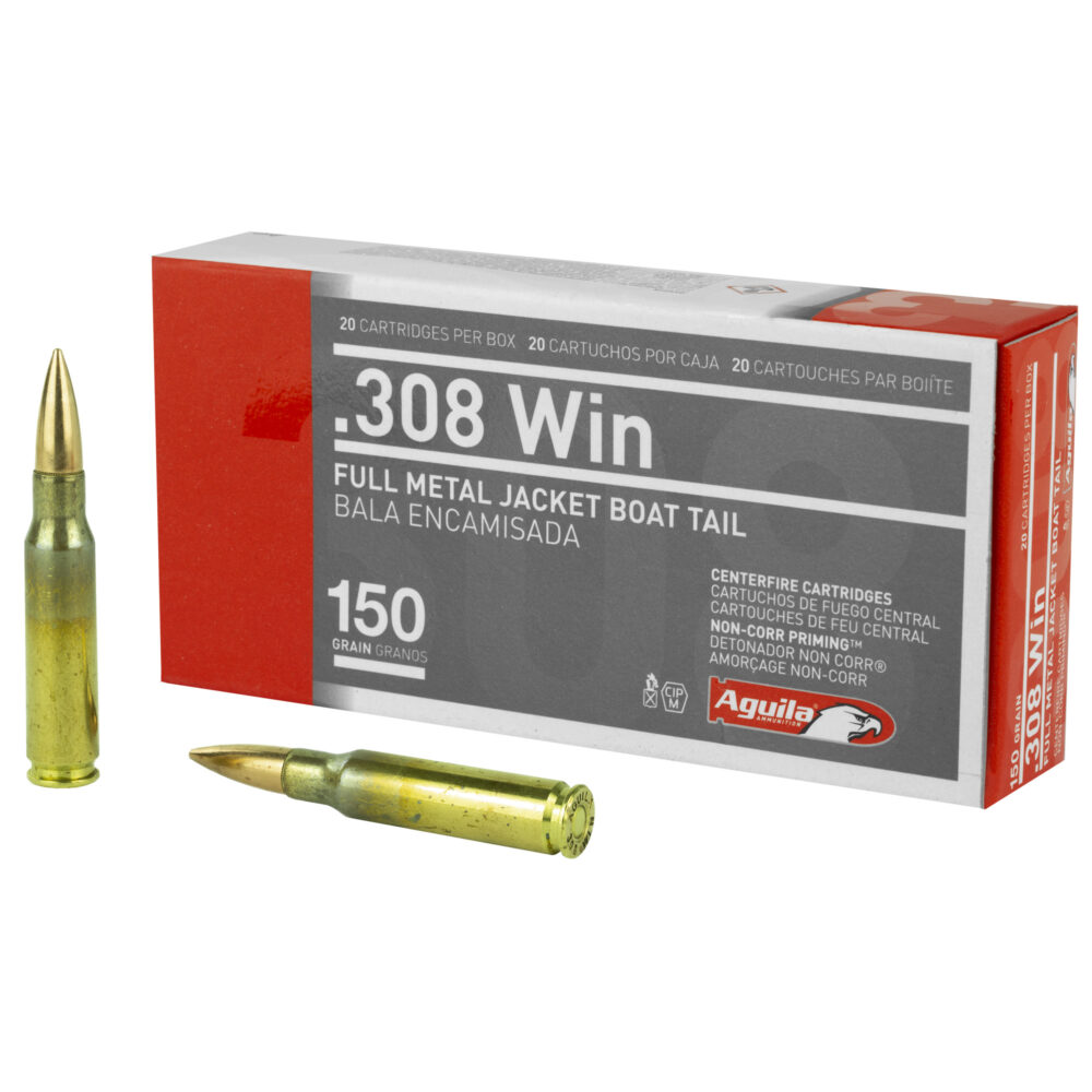 Aguila .308 Win 150 Grain FMJBT Ammunition