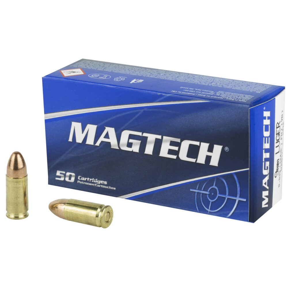 Magtech 9mm 124 Grain, FMJ Ammunition (9B)