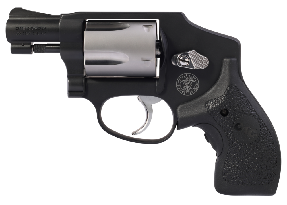 Smith & Wesson Model 442 Performance Center Revolver, 38 Smith & Wesson Special +P, with Crimson Trace LG-105 Lasergrips (12643)