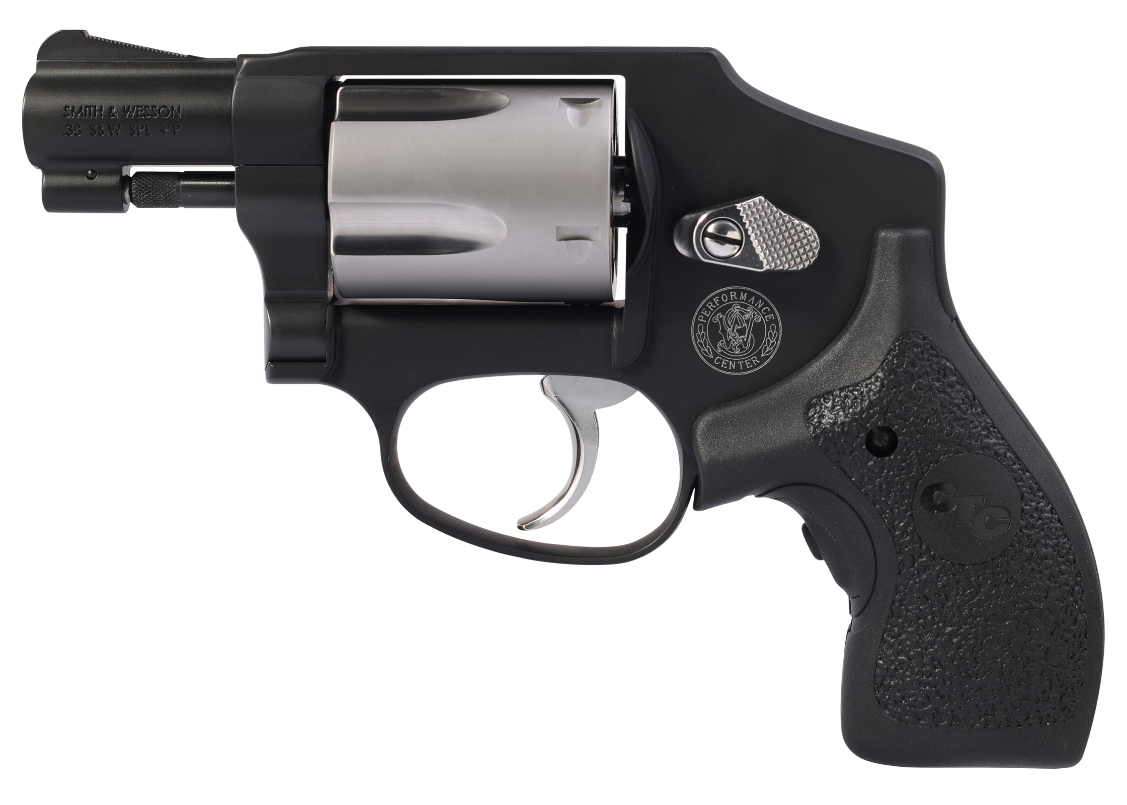 Smith & Wesson Model 442 Performance Center Revolver, 38 Special +P, with Crimson Trace LG-105 Lasergrips (12643)