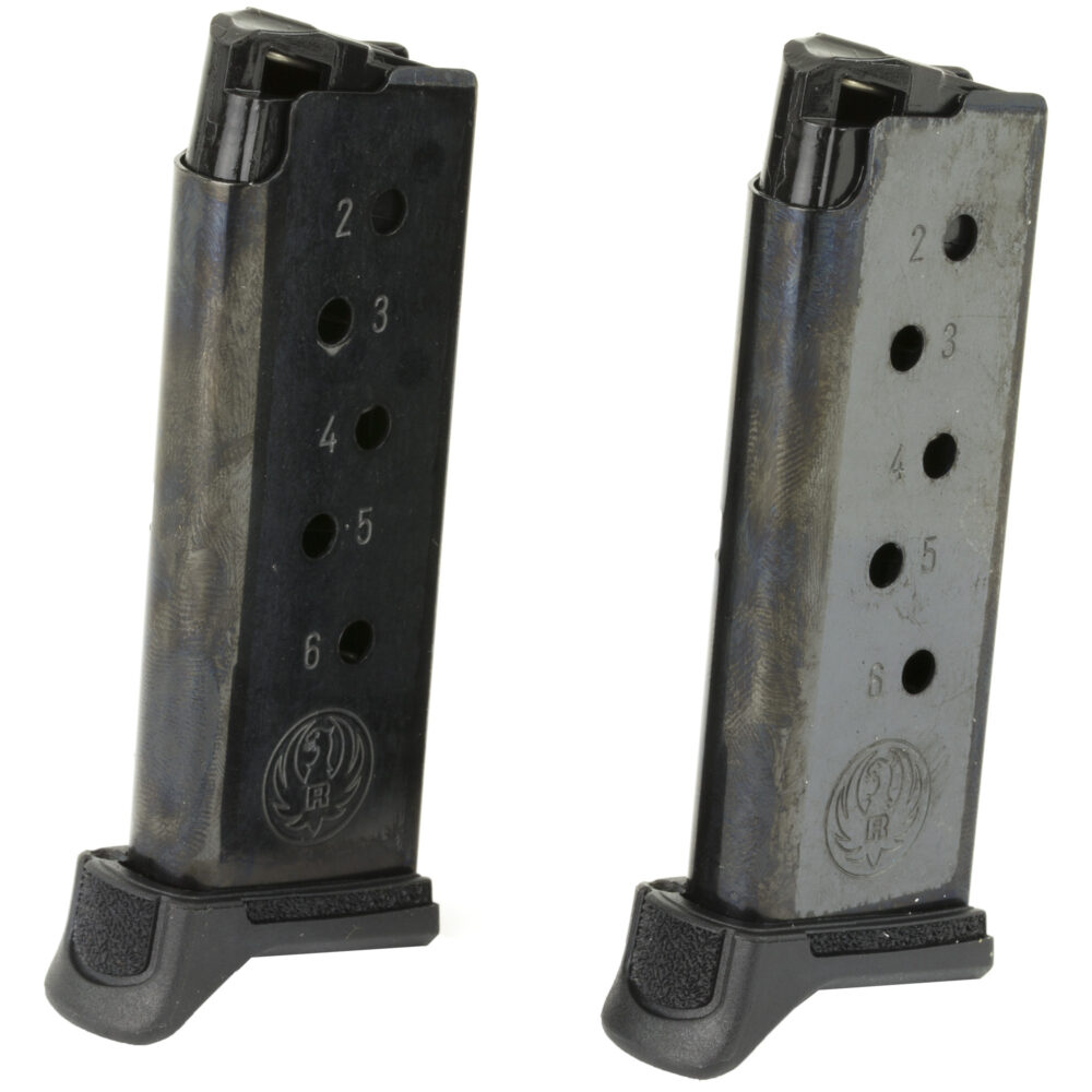 Ruger OEM Magazine, 380ACP, 6Rd., Fits Ruger LCP II, 2-Pack, Black (90644)