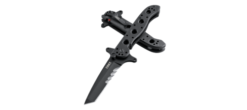 CRKT M16-13SFG Carson Special Forces Folding Knife with Veff Serrations, Black (CR M16-13SFGC)