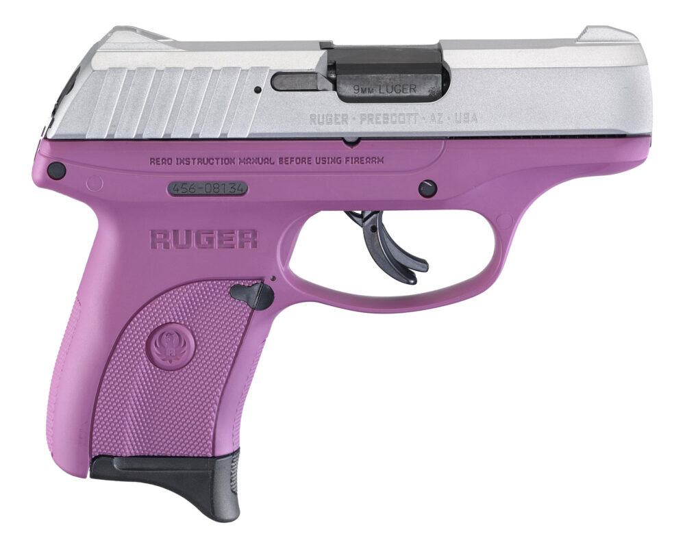 Ruger EC9s 9mm Pistol, 3.12in. Barrel, Steel Slide, Purple Grip (3295)