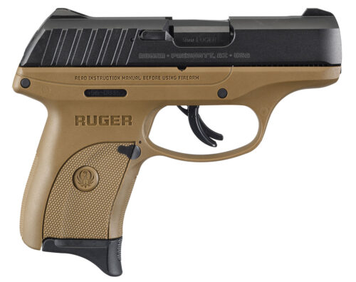 Ruger EC9s 9mm Pistol, 3.12in. Barrel, FDE Frame, Black Slide (3297)