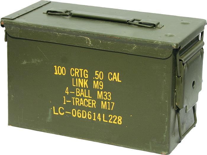 Green Ammo Can, 50 Cal., Empty Metal Can (AMMO CAN)