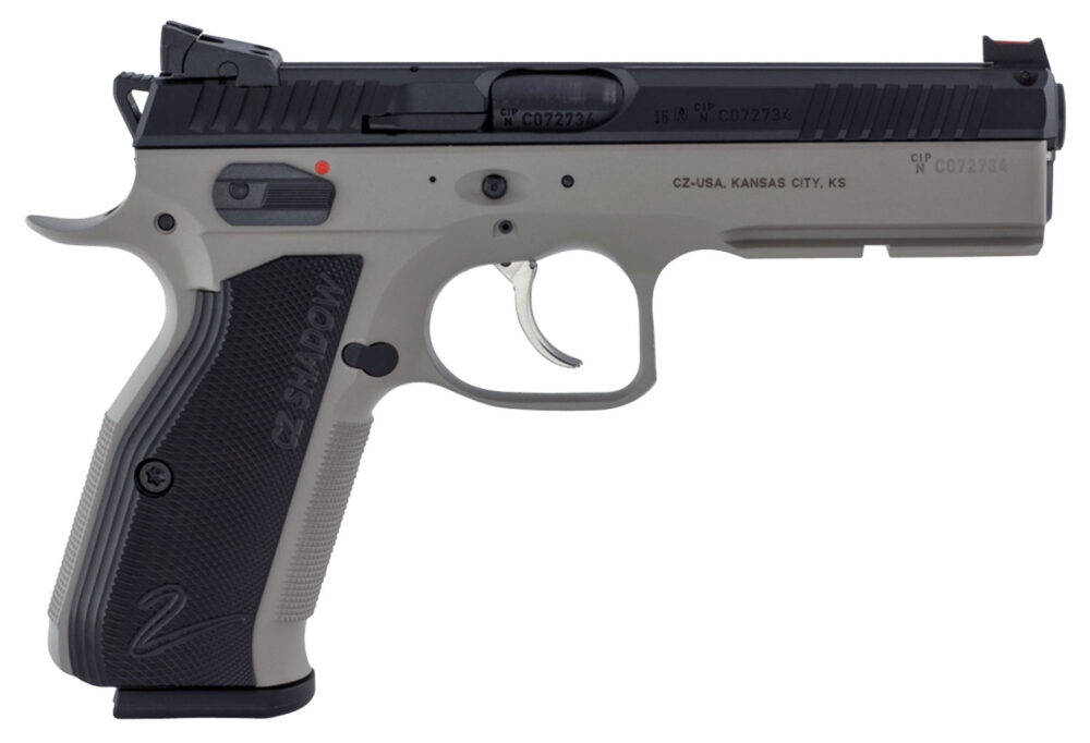 CZ-USA CZ Shadow 2, 9mm Pistol, Urban Gray, Black Slide and Aluminum Grip (91255)