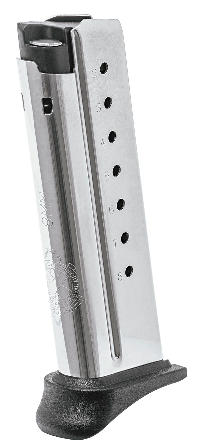 Springfield Armory OEM Pistol Magazine with Extended Floor Plate, for Springfield XD-E 9mm, Stainless (XDE0908H)