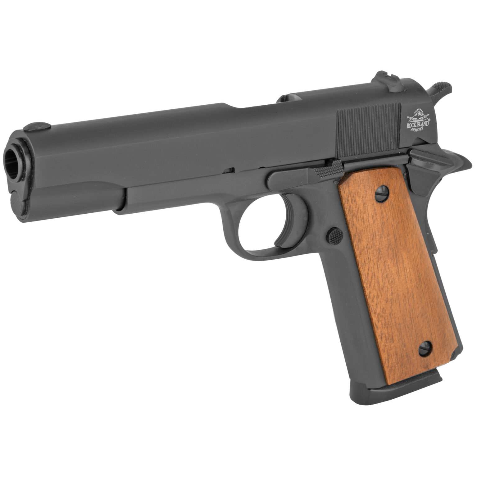 Armscor Rock Island Armory M1911 A1 Gi 1911 45acp Pistol Black Parkerized Finish Wood Grips 0501