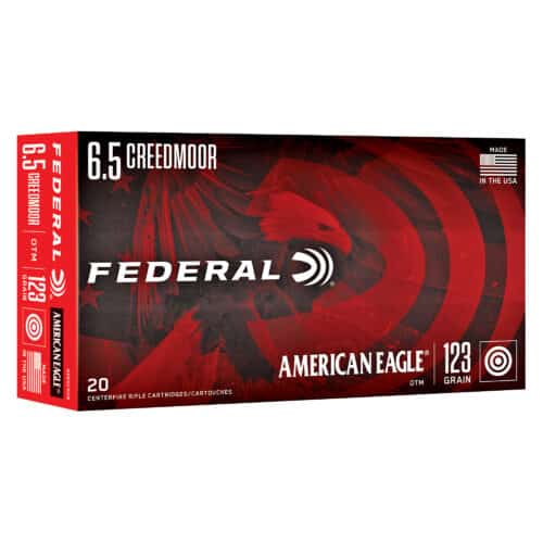 Federal, American Eagle, 6.5 Creedmoor, 123 Grain, Open Tip Match (AE65CRD4)