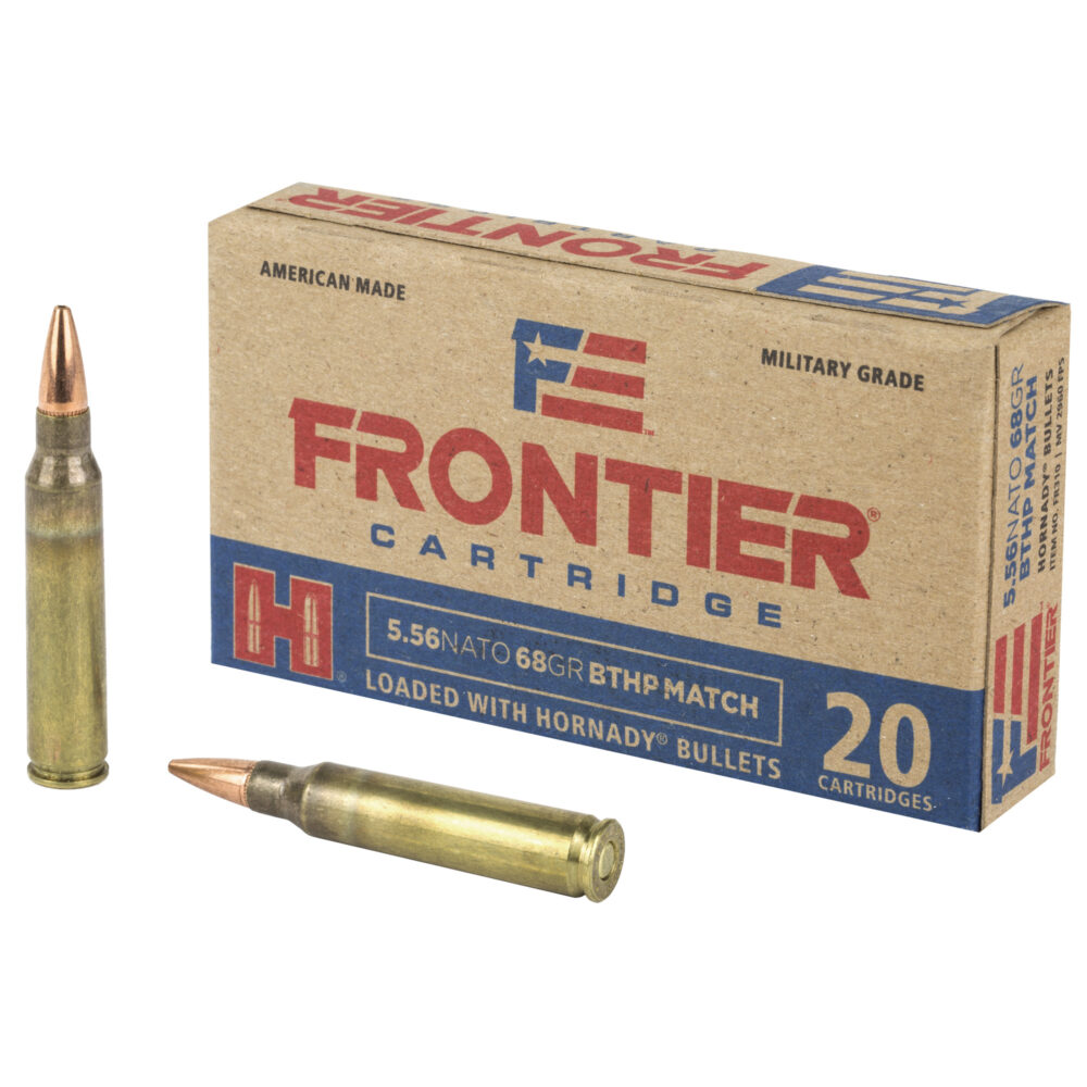 Hornady Frontier 5.56mm BTHP Match Ammunition, 68gr., 20rd. Box (FR310)