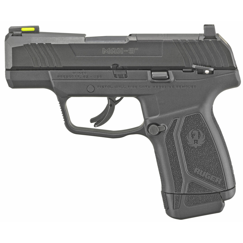 Ruger Max-9, 9mm Pistol, Optic-ready With Tritium Fiber Optic Front 