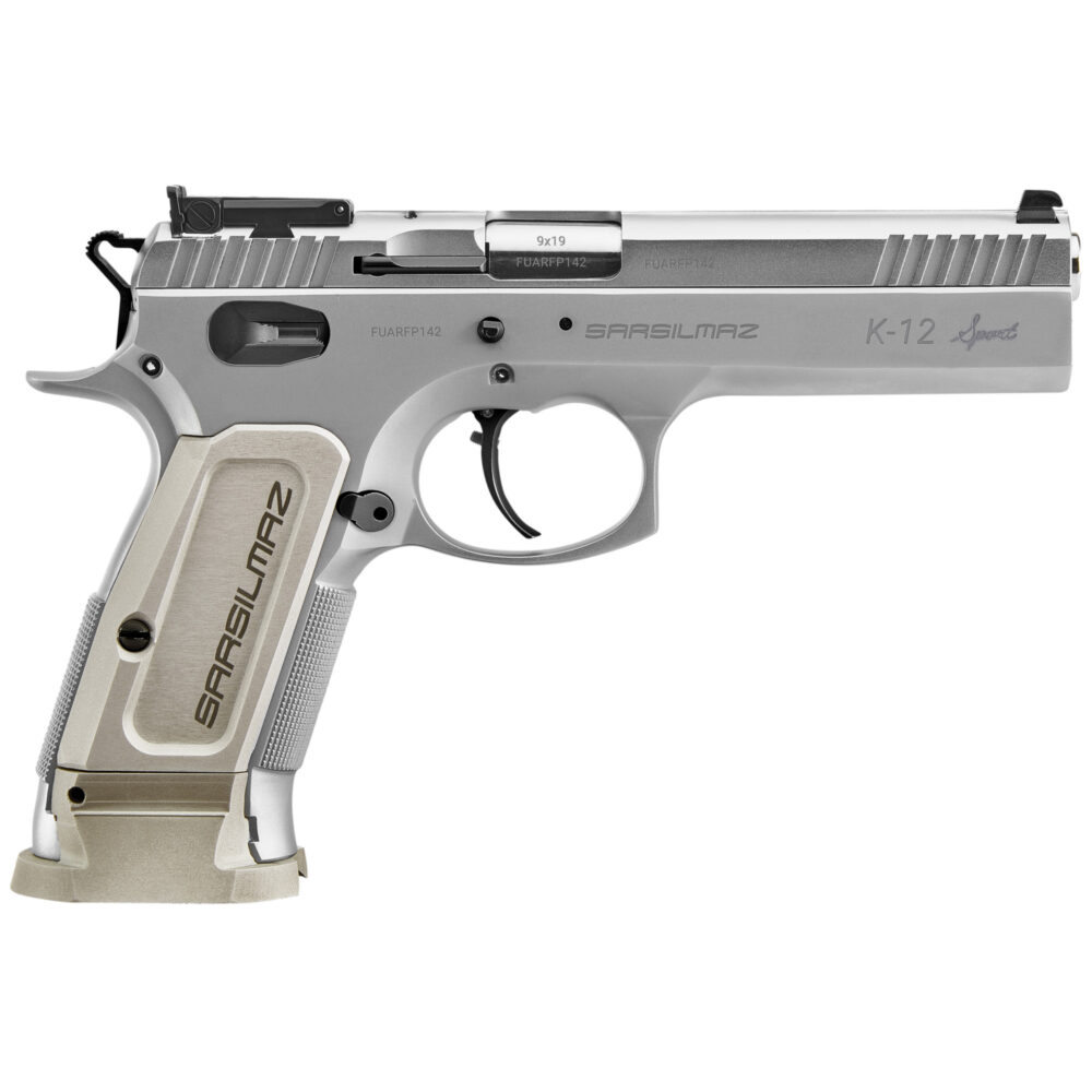Sar USA K12STSP K-12 Sport, 9mm Luger, Stainless Steel, Gray Polymer Grip (K12STSP)