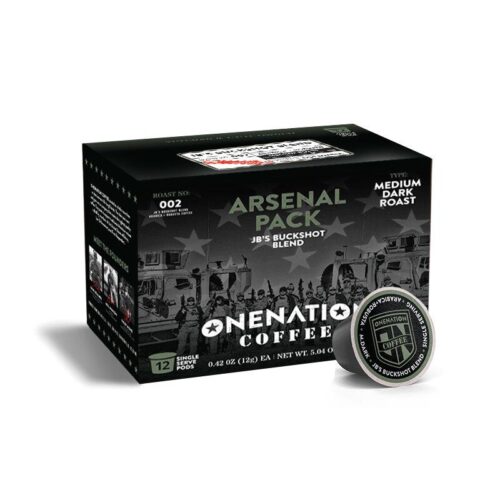 OneNation Coffee, Arsenal 12 Pack, JB's Buckshot Blend - Med. Roast (ON-JB BUCKSHOT BLEND-K12)
